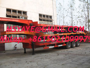 50t 70t 100t  low bed Semi-trailer with tri-axle excavator trailer.good quality low loader