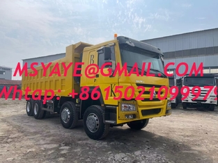 420 chevaux Used Sinotruk Dump Truck Rouge Couleur manuelle Transmission entreprises de construction