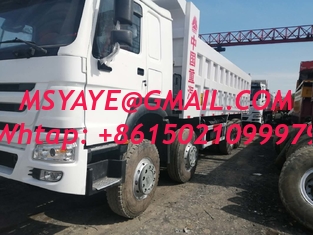 18 à 23 mètres cubes Capacité 8*4 HOWO DUMP TRUCK Suspension aérienne Fabriquée