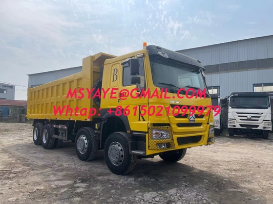 420 chevaux Used Sinotruk Dump Truck Rouge Couleur manuelle Transmission entreprises de construction