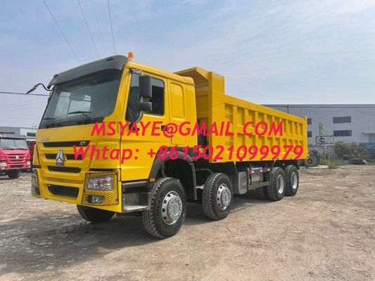 420 chevaux Used Sinotruk Dump Truck Rouge Couleur manuelle Transmission entreprises de construction